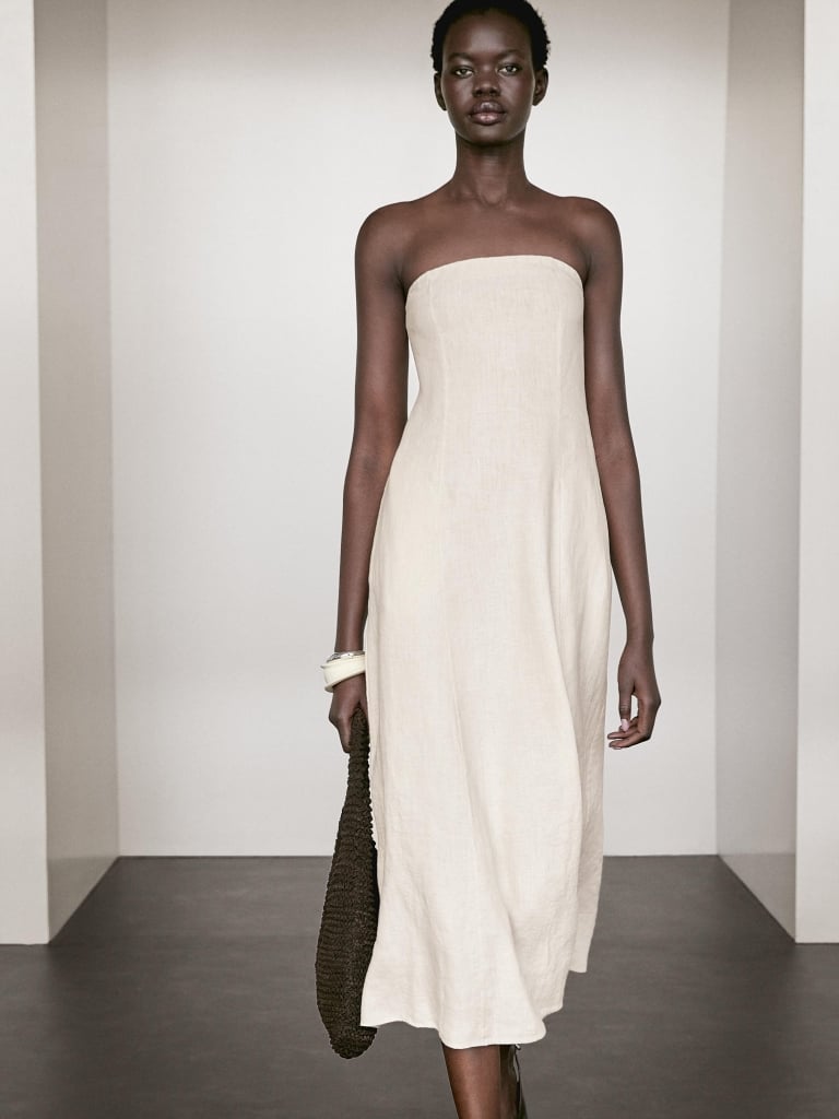 laneno obleka Massimo Dutti