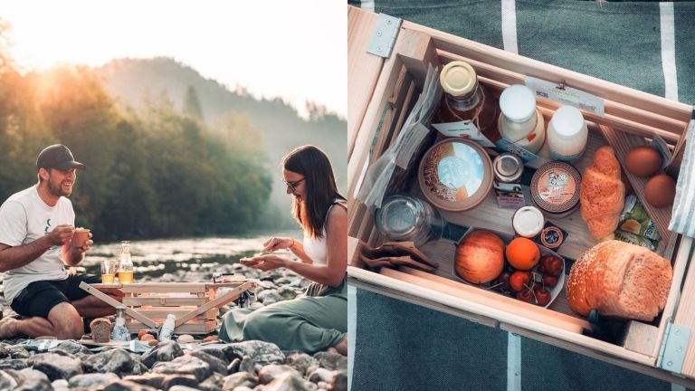 zajtrk v košarici bled breakfast