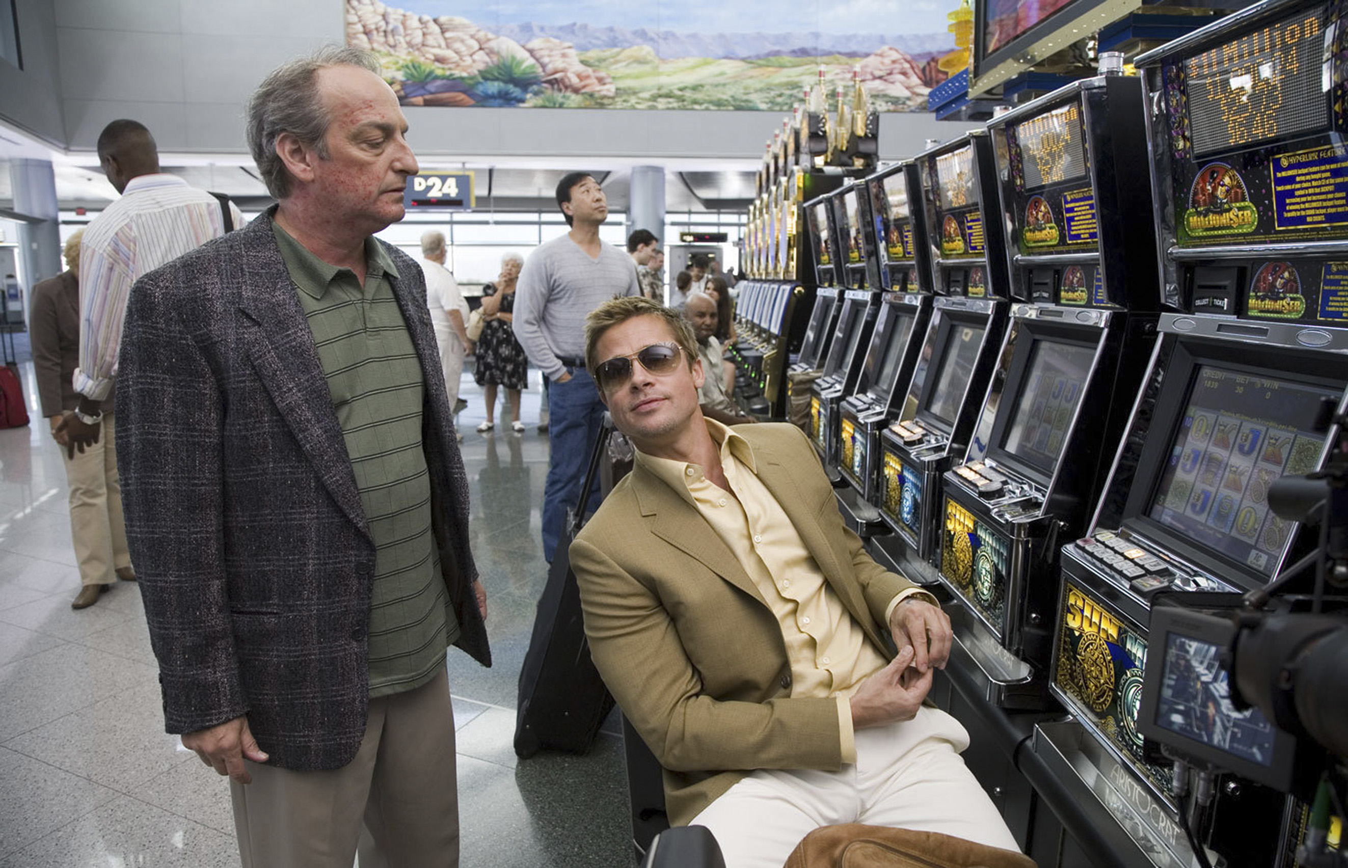 Brad Pitt na snemanju filma Oceanovih 13