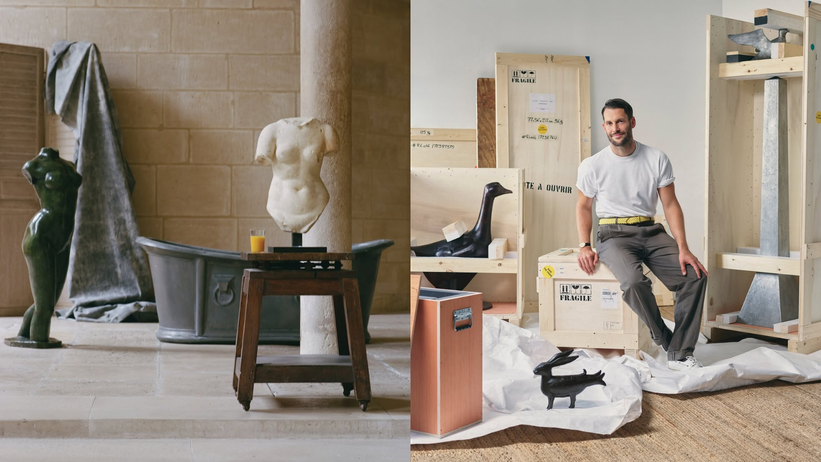 Simon Porte Jacquemus prepleta mitologijo in sodobno estetiko v pariški razstavi Myths
