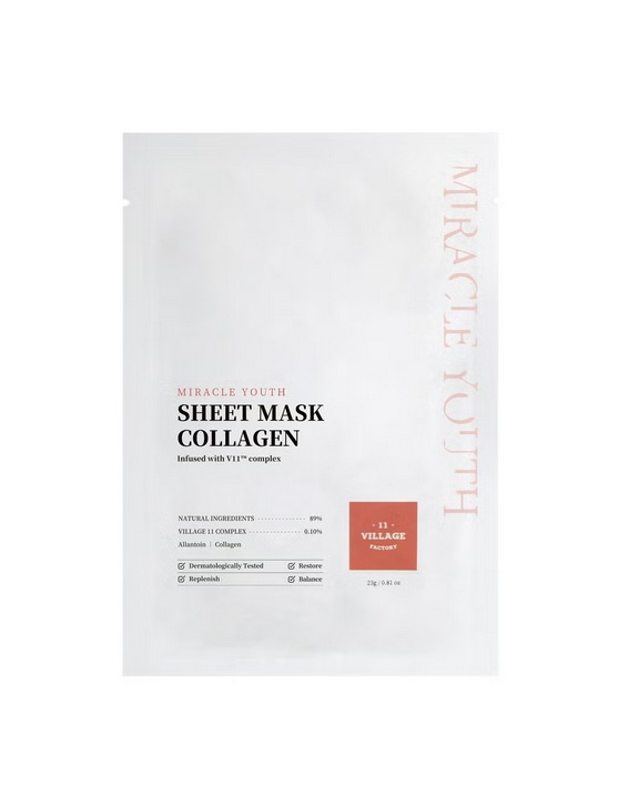 Village 11 Factory Miracle Youth Sheet Mask Collagen